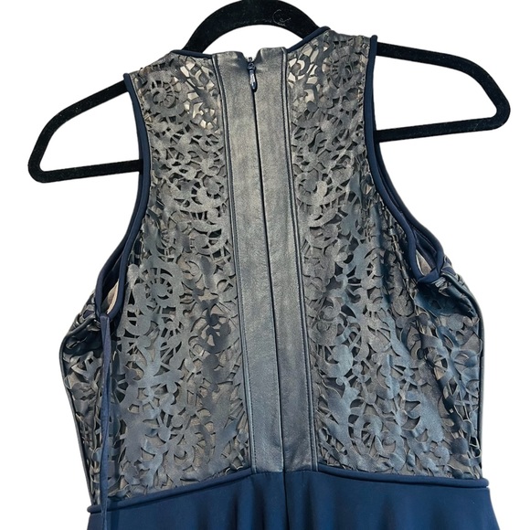 CATHERINE DEANE**Navy Leather Lace Midi Dress**US 6 $598 - Picture 6 of 8